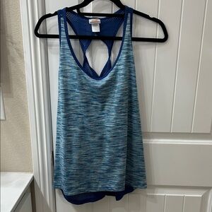 Avia Women's Blue Patterned Tank Top